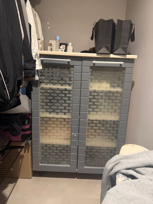 Шкаф-пенал 90×125×60 см, серый