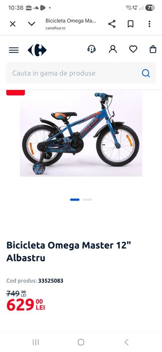 Bicicleta Omega 3-5 ani