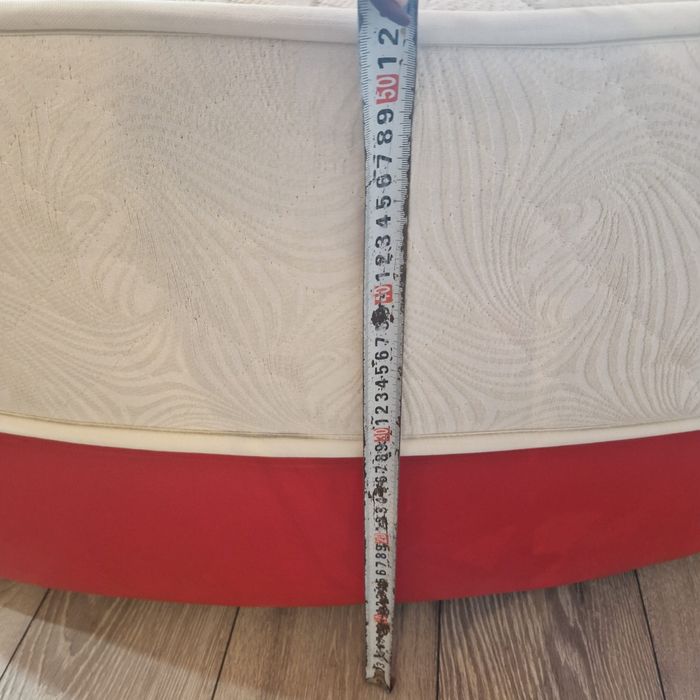 Mobilier dormitor complet, pat rotund piele 230cm,saltea ,