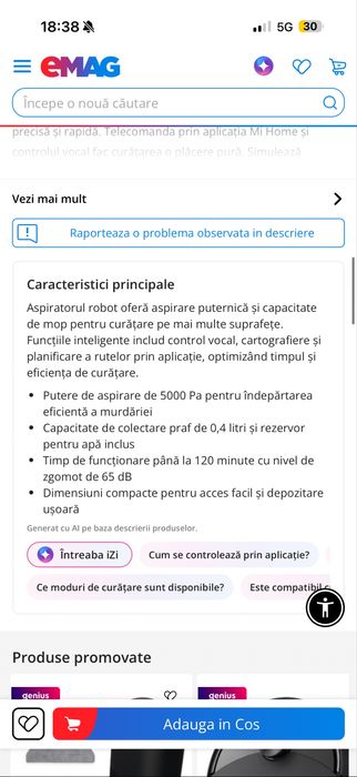Aspirator robot Xiaomi