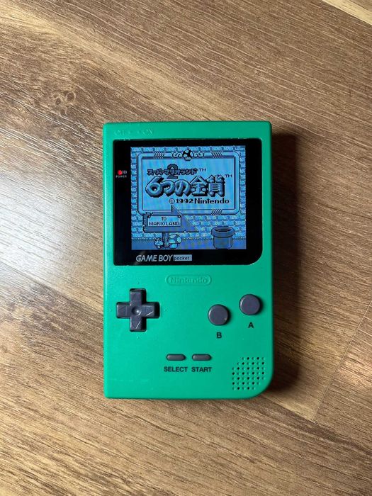 Nintendo Game Boy Pocket cu ecran IPS Hispeedido 2.8" + 10 jocuri