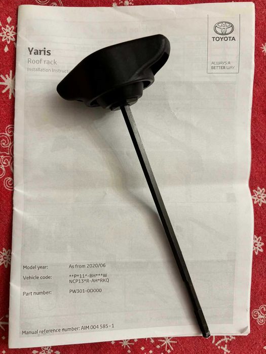 Оригинални напречни греди за Toyota Yaris MY-22 и автобокс