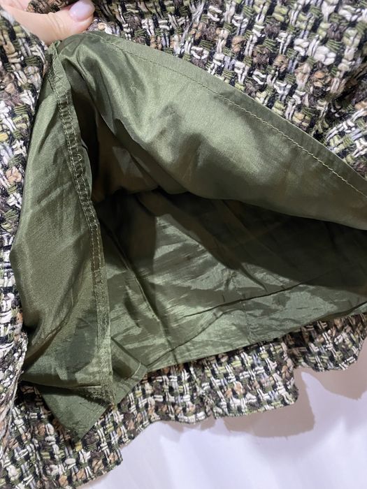 Мини пола от вълнен туид Max & Co в зелено