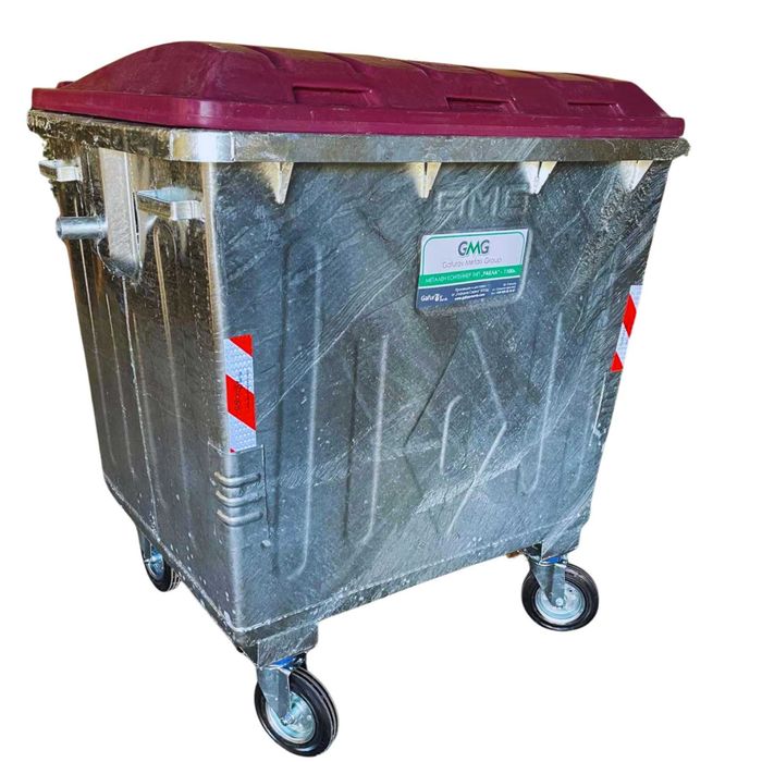 Метален контейнер за смет тип ”Ракла” 1100 л - поцинкован