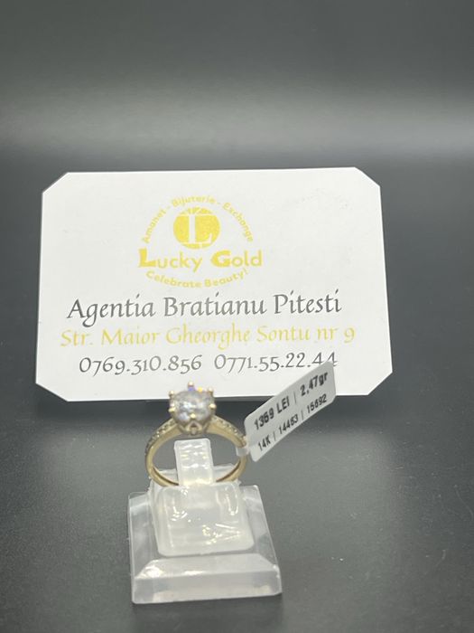 Inel aur 14k 2.47 gr marimea 15 cod 14463