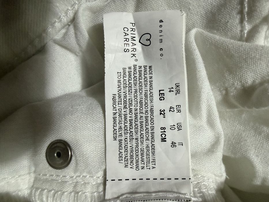 Бели Дънки Primark с висока талия
