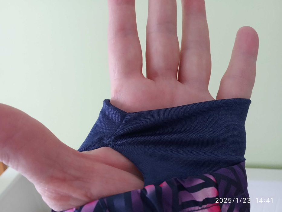 Ски яке за момичета ветро- и водоустойчиво с ръкавици