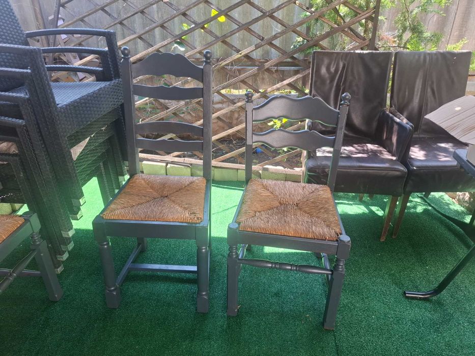 6 scaune lemn   pt gradina