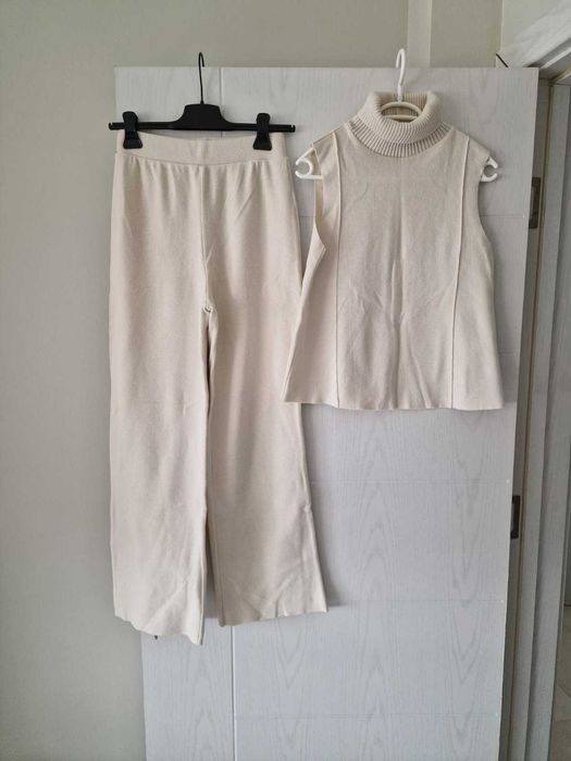 Zara сет от панталон и блуза без ръкави