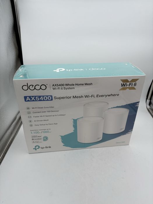 Sistem Mesh Wi-Fi TP-Link Deco X60 (3-pack), AX5400, sigilat, OCAZIE