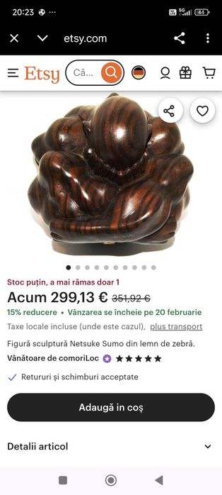 Statuie lemn buda plingind