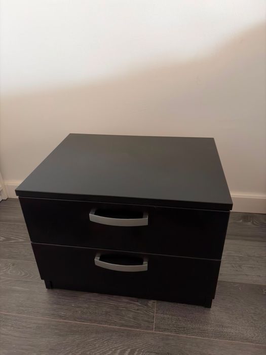 Set 2 noptiere negre 50x38x39 cm