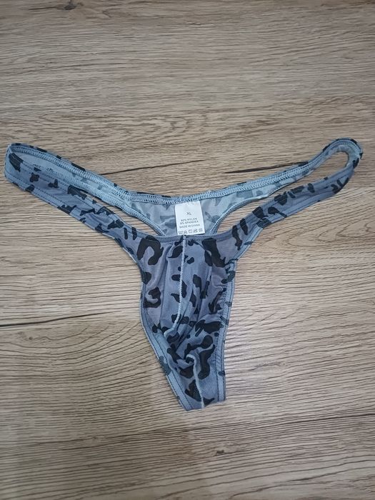 Секси леопардов принт Т-образен прашки с ниска талия