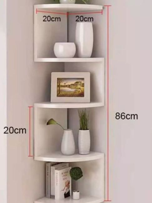 Ъглова етажерка за съхранение с 5 рафта