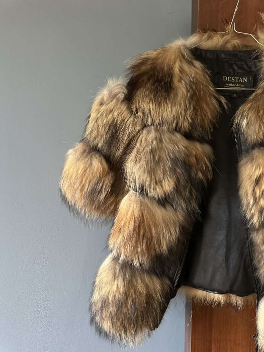 Кожено  палто    лисица