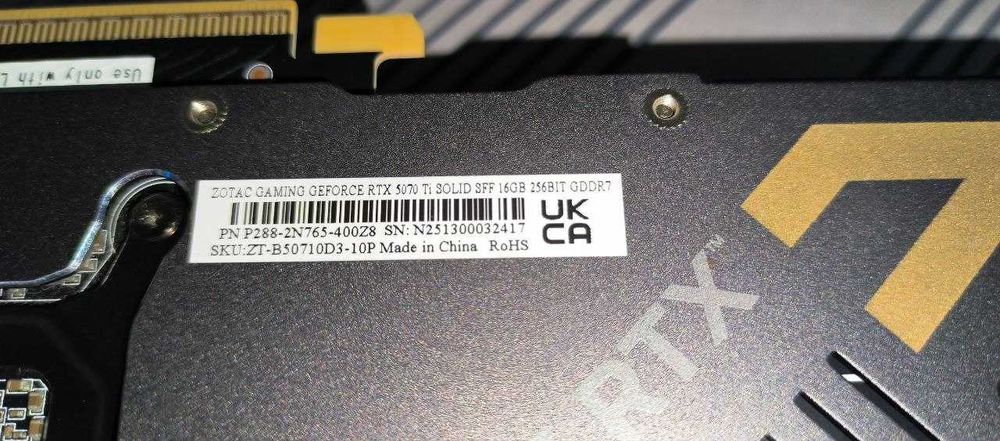 RTX 5070ti Zotac solid sff