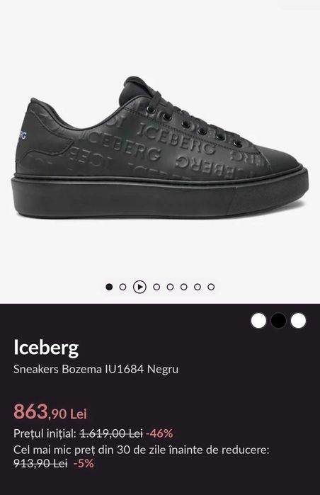 Sneakers iceberg Piele