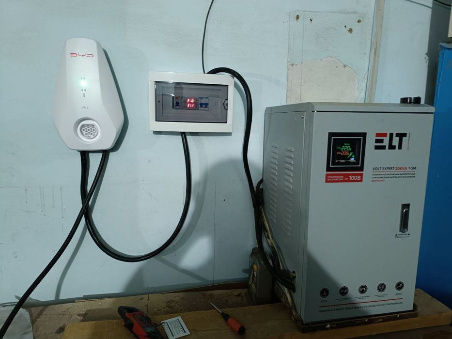 Установка зарядное станция для Электромобилей BYD Tesla Wolswagen и тд