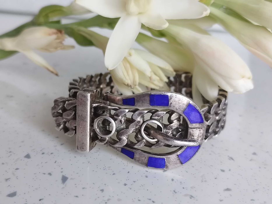 Bratara tip curea  Argint masiv