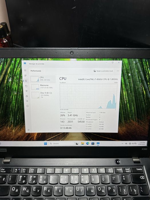 Lenovo x390 16 GB RAM 512 SSD I7 8th