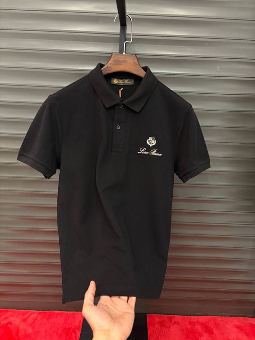 Tricou Loro Piana negru guler