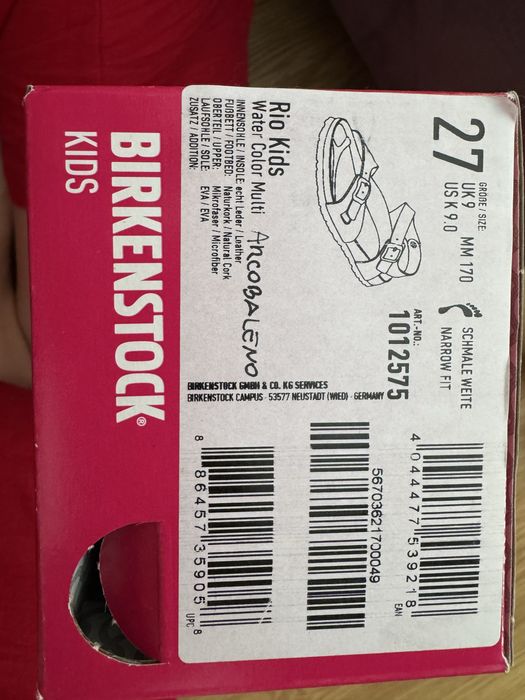 Vand sandale Birkenstock, marime 27