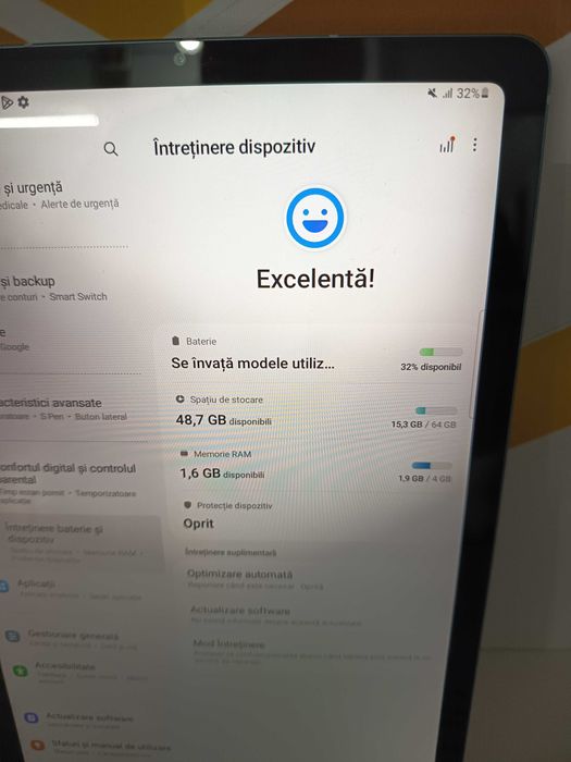 Samsung Tab S6 lite 4GB RAM/64GB/Turcoaz/Wifi + 4G/Produs impecabil!