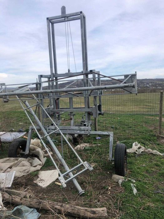 Instalatie de irigat cu tambur, tun de capat si rampa de udare
