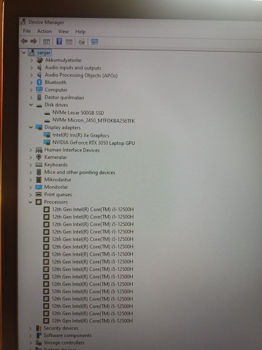 Noutbuk acer nitro 5 17"
