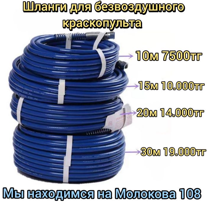Шланг безвоздушного распылителя 1/4 Шланг для покрасочного краскопульт
