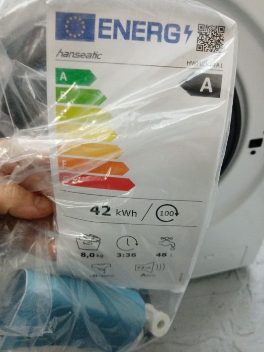 Mașina de spălat rufe Hanseatic 8 kg, clasa A, touch control ocazie!!!