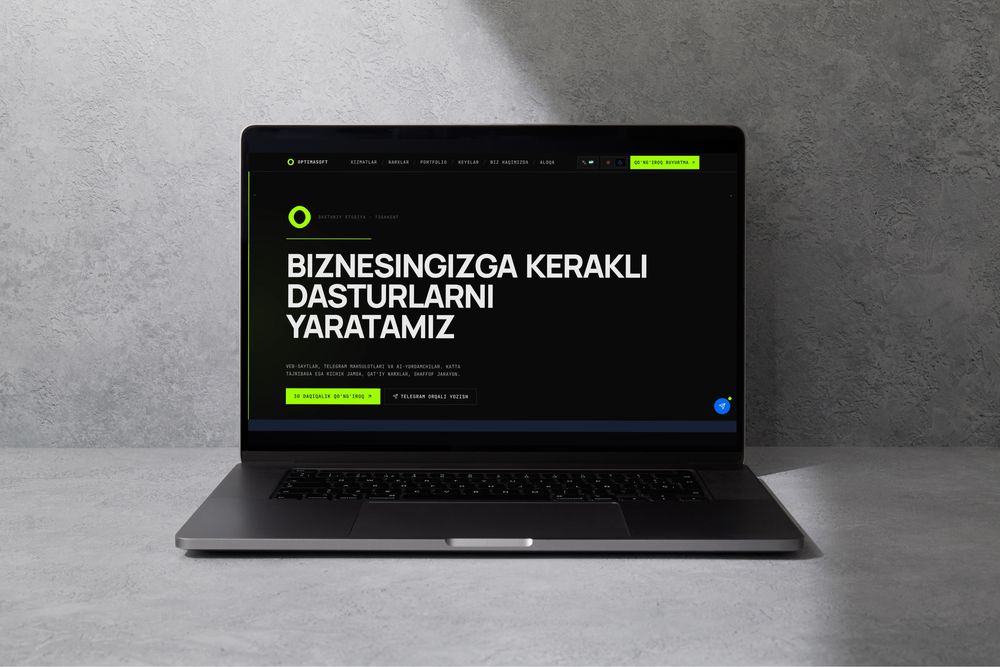 Sayt va Telegram bot yozish | Сайт и Телеграм боты под ключ | Optima