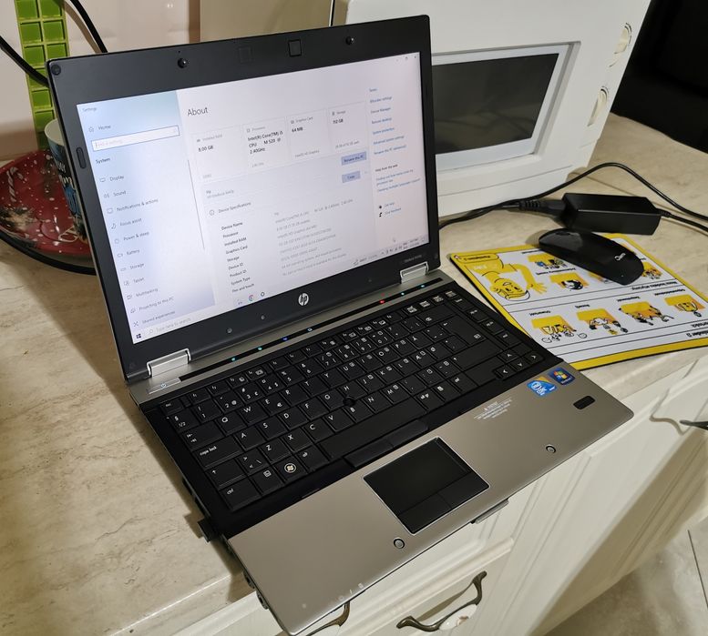 Laptop Hp Elitebook 8440P 14" Intel i5 8GB RAM SSD 250GB Windows 10