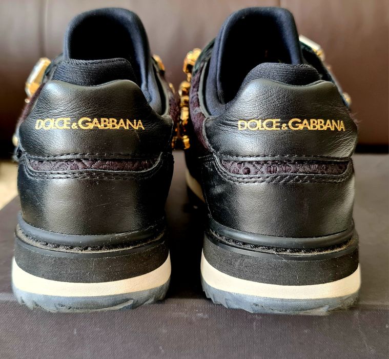 Sneakersi Dolce Gabbana Originali,Piele cu Pietre Swarovski,ca Noi,37