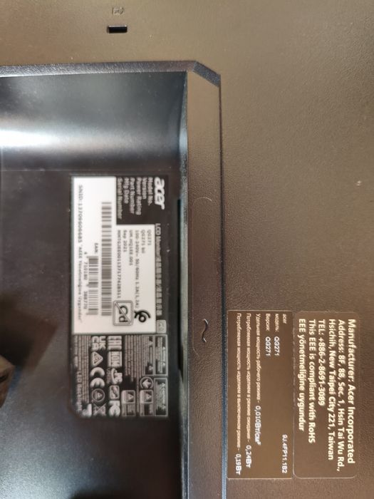 Monitor LED Gaming Acer QG271 27" – Defect / Pentru piese sau reparat