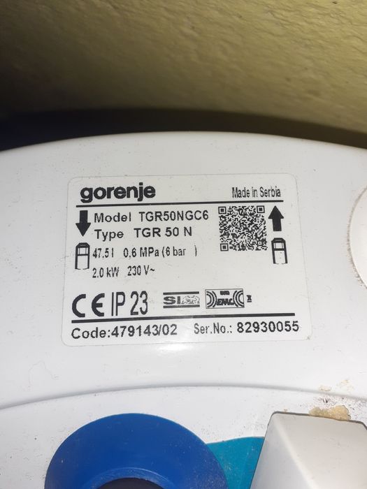 Boiler Gorenje 47,5L