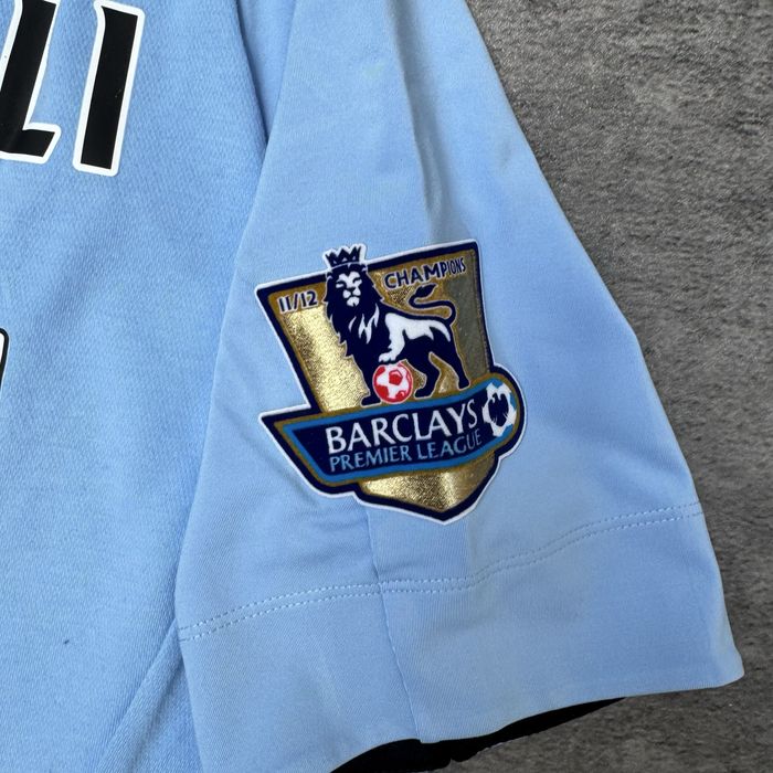 Tricou fotbal Manchester City 2011/12 Balotelli #45 Umbro Home Jersey marimea  M Premier League