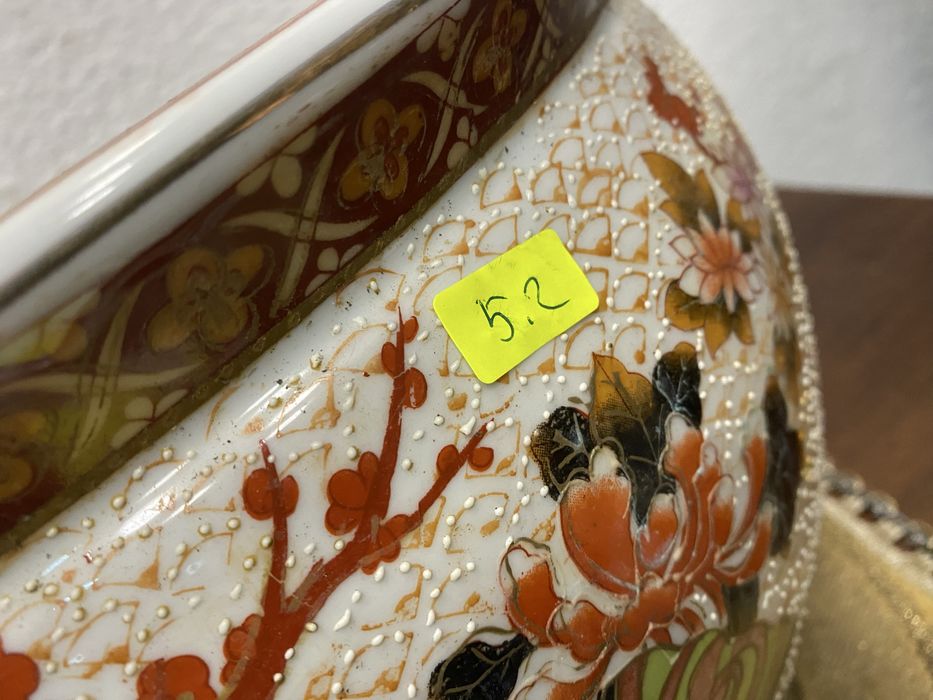 Голяма китайска кашпа от порцелан