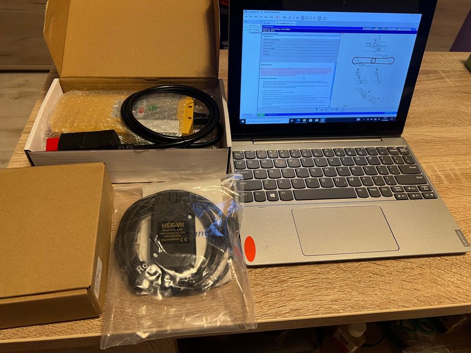 Kit tableta / laptop  Lenovo D330 + tester / diagnoză delphi 2021 + VCDS 2025