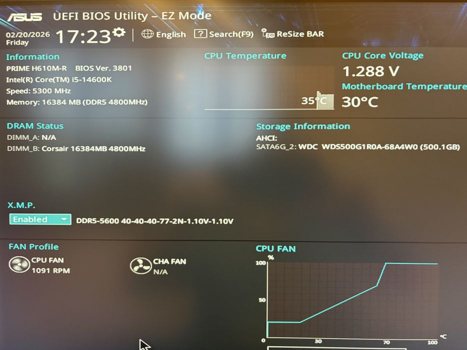 Calculator Asus i5-14600k ;16 gb ddr5 ; 512 gb ssd, RTX 5060 ,garantie