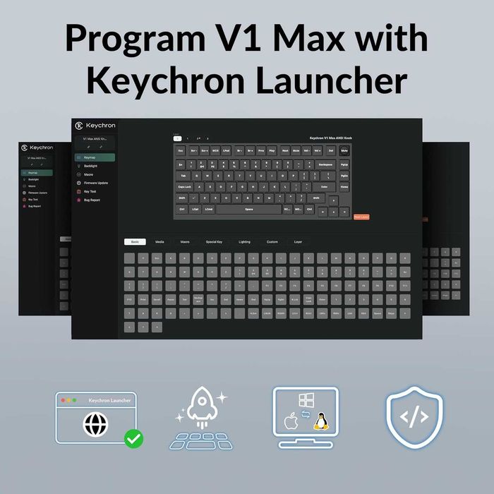 Механична клавиатура Keychron V1 Max 75% RGB