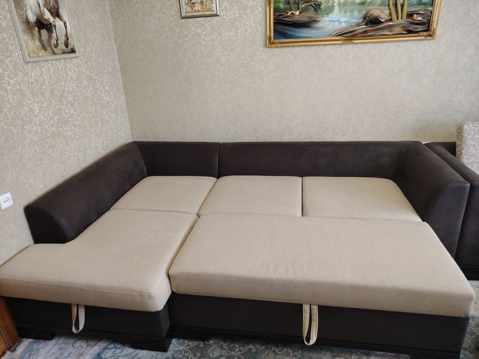 Угловой диван с креслом