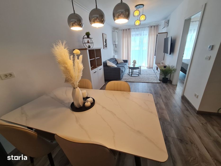 Inchiriez ap.2 camere ADORA PARK 7, NOU, Lux,Parcare, 2Smart Tv,Balcon