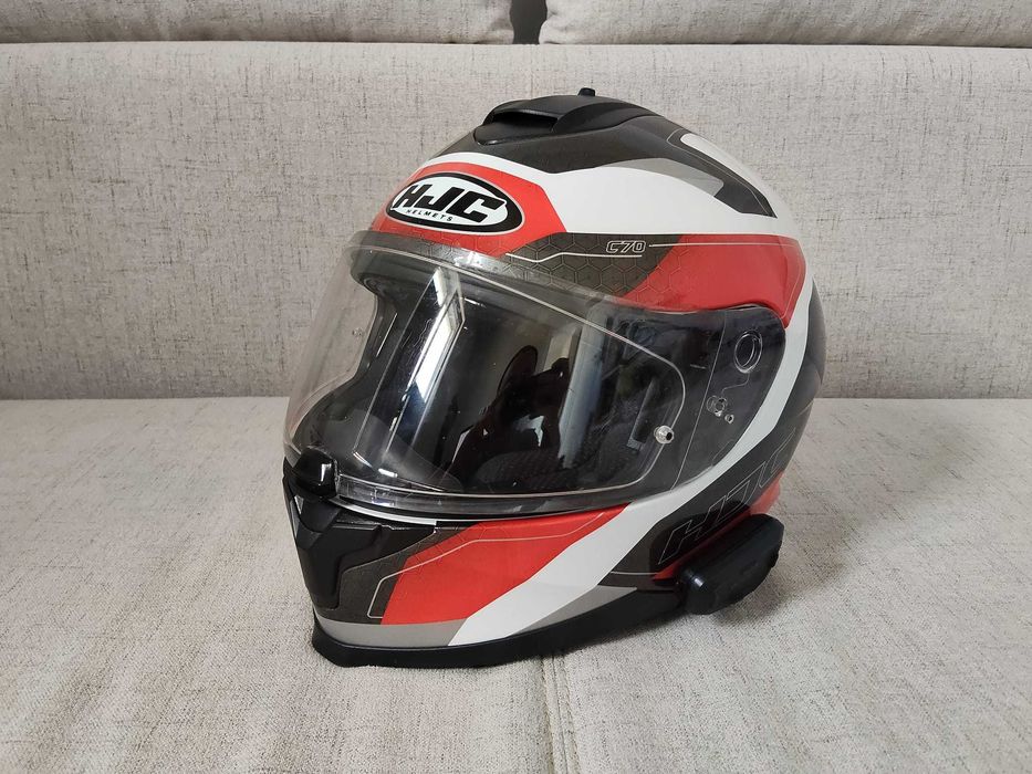 Casca motor HJC C70 + Cardo Bluetooth Headset