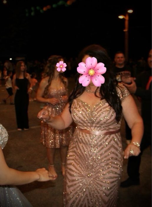 Елегантна вечерна официална рокля, голям размер XL