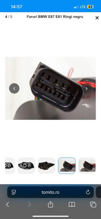 Faruri BMW seria 1 compatibile cu e87. E81 ringi negru