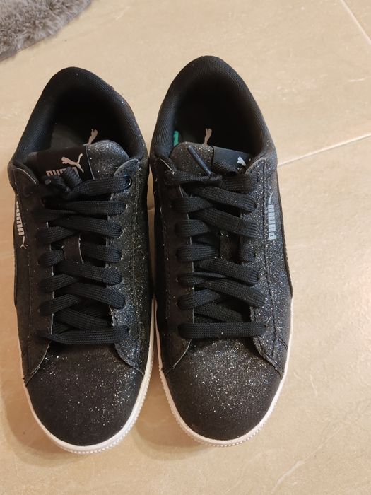 Кецове Puma -черни с блестящи частици