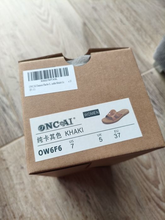ONCAI Șlapi pentru femei, mărimea 37 EU noi in cutie