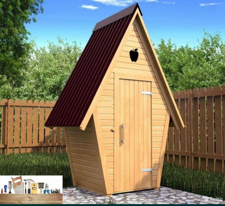 Уличный Деревянный туалет