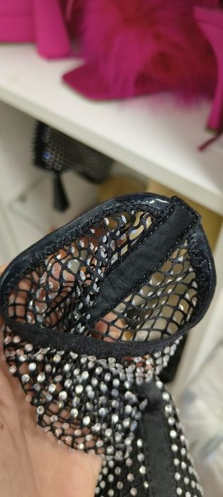 Botine superbe noi Mango 38 de petrecere cu strasuri